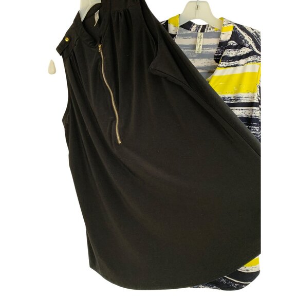 Set Of 2 PerSeption Womens Tops XL SL Stretch 8838 Resort Vacay - Picture 10 of 13